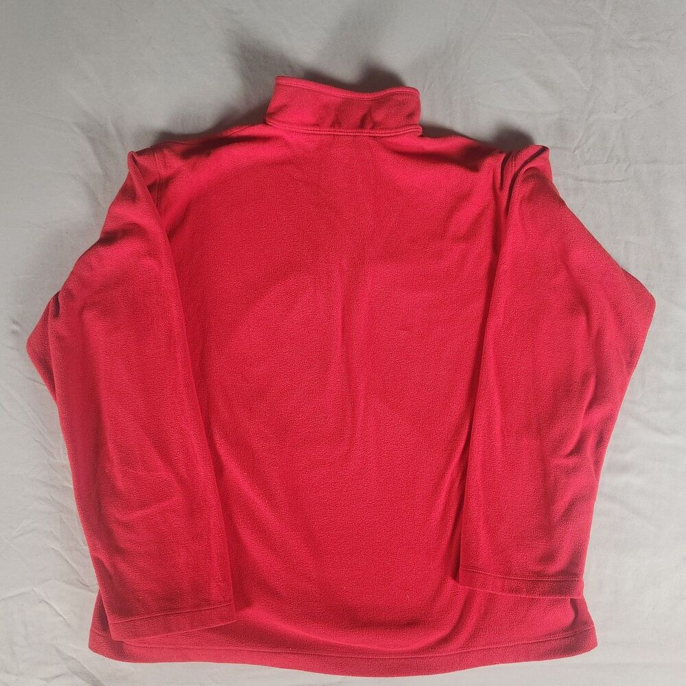 Lands’ End Red Fleece Quarter Zip Pullover Jacket Women’s Size L - Picture 3 of 10